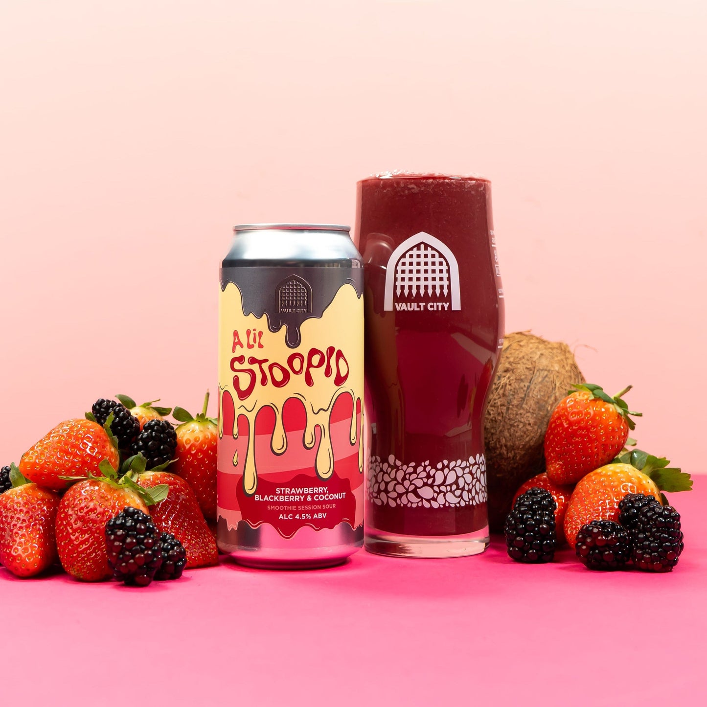 A Lil Stoopid Strawberry, Blackberry & Coconut Smoothie Session Sour