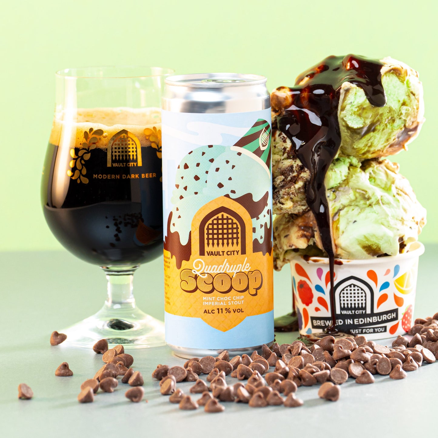 Mint Choc Chip - Quadruple Scoop