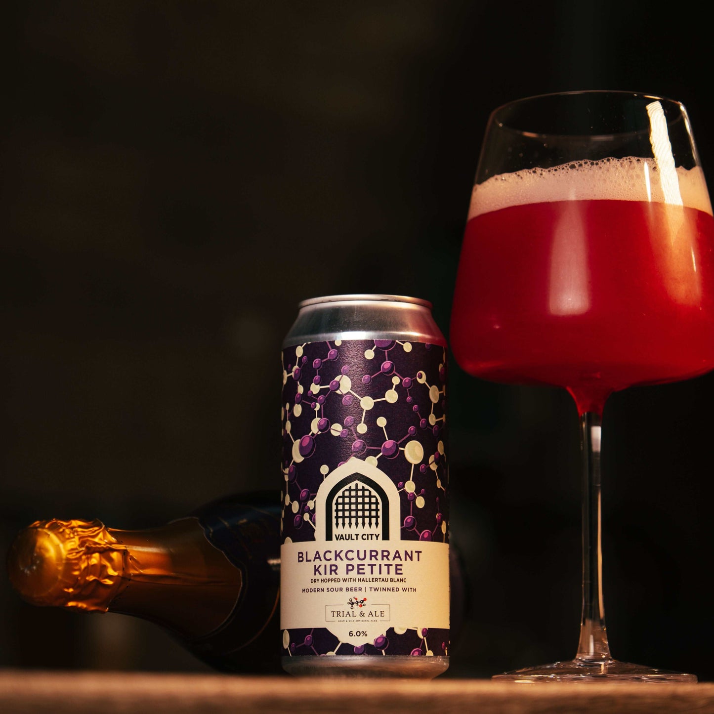Blackcurrant Kir Petite, Dry Hopped with Hallertau Blanc - Vault City x Trial & Ale