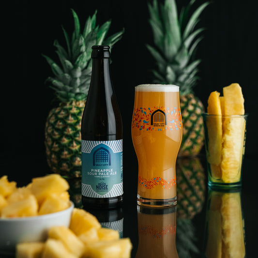 Delicious double dry hopped Brave Noise Pineapple Sour Beer with Mosiac and Sabro