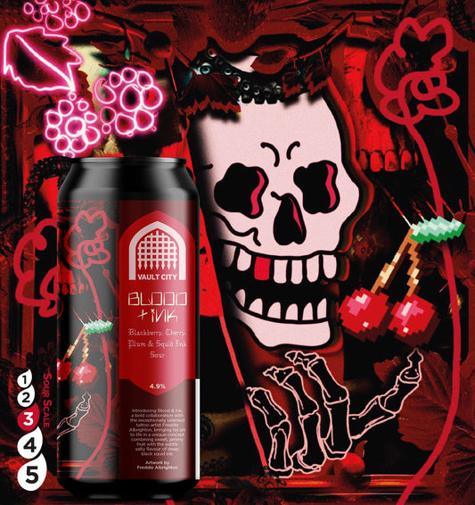 Blood & Ink (Blackberry, Cherry, Plum & Squid Ink Sour) - Vault City x Freddie Albrighton