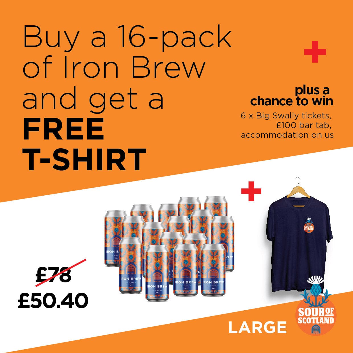 Iron Brew 16-Pack Bundle with 10% off & Free Vault City Tee - SIZE L