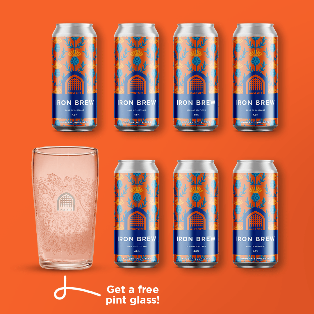 Iron Brew Bundle - 7 cans + FREE Pint Glass