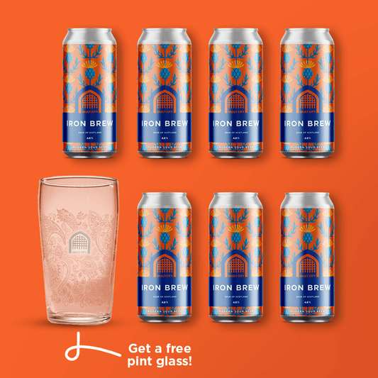 Iron Brew Bundle - 7 cans + FREE Pint Glass