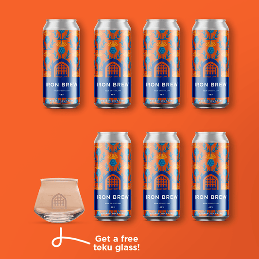 Iron Brew Bundle - 7 cans + FREE Teku tasting glass