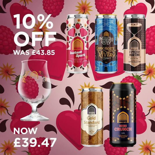 5 Can Stout Bundle with 10% Off + FREE Stout Glass