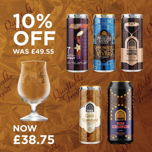 7-Can Bundle with 15% Off + FREE Stout Glass