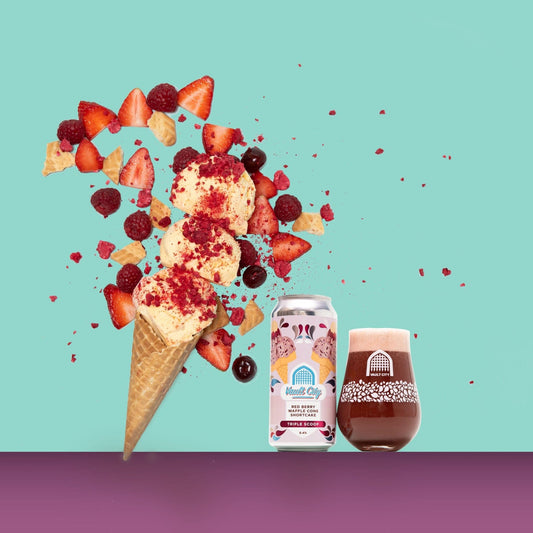 Red Berry Waffle Cone Shortcake Triple Scoop
