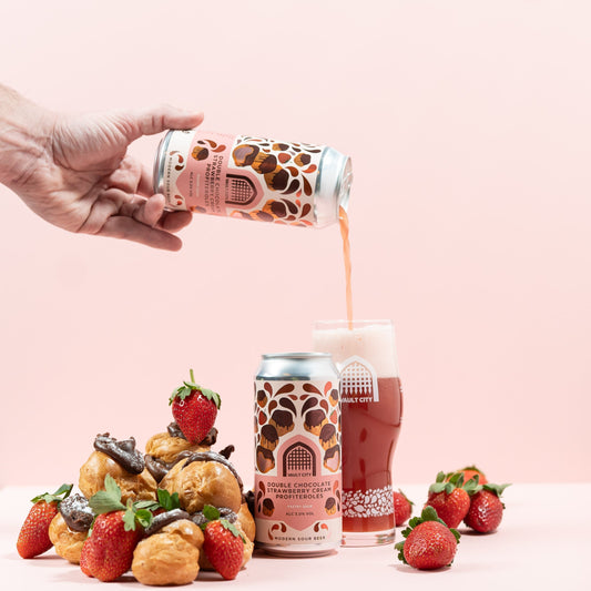 Double Chocolate Strawberry Cream Profiteroles