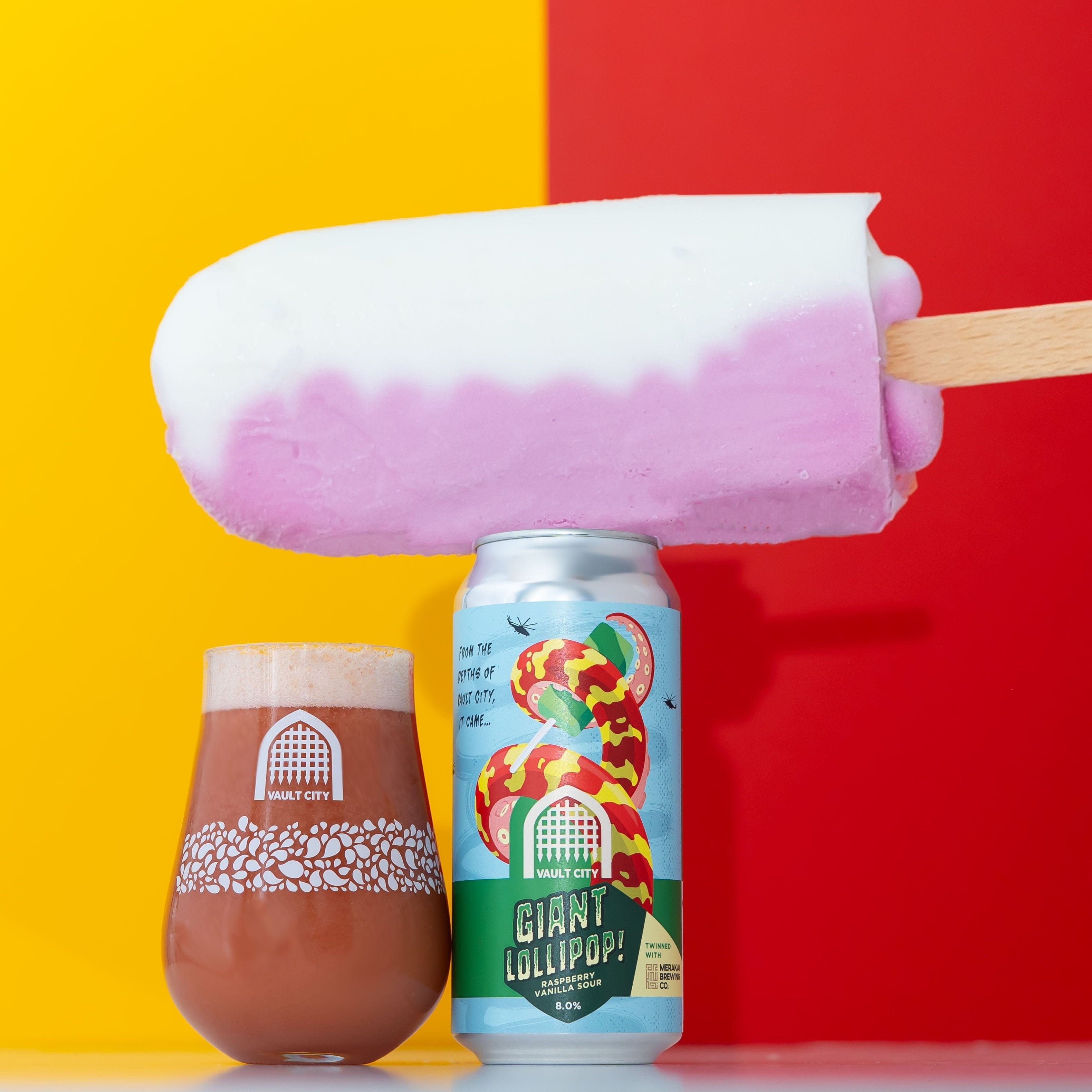 Giant Raspberry Vanilla Lollipop – Vault City x Merakai - Vault City Brewing