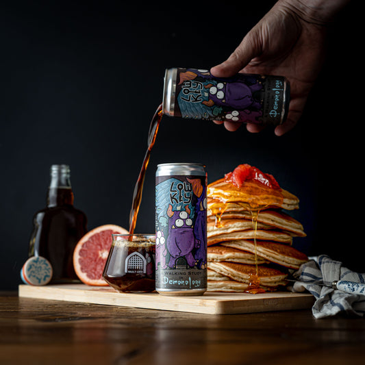 A Walking Study In Demonology, Blood Orange & Tonka Maple Pancake Stack Barleywine - Vault City x Low Key