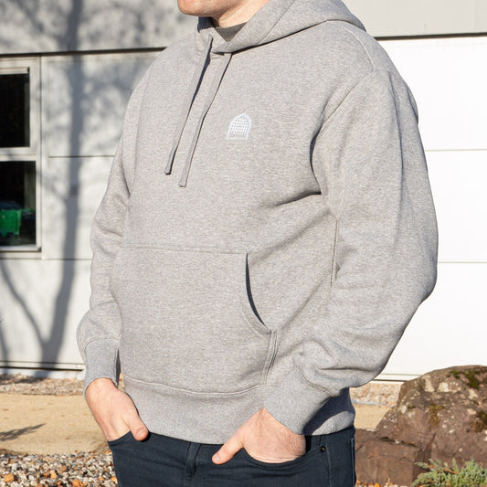 VC Logo Embroidered Oversized Heather Grey Hoodie