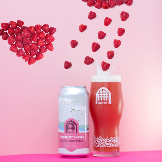 Raspberry Clouds, Almond, Cinnamon & Vanilla, Dry-Hopped with Citra
