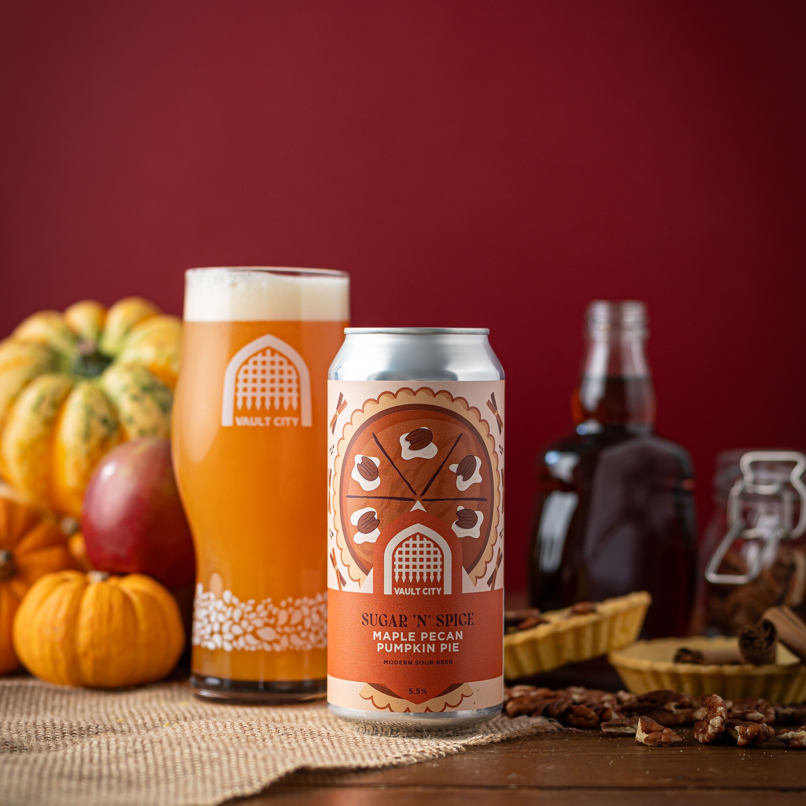 Sugar 'n' Spice (Maple Pecan Pumpkin Pie Sour) - Vault City Brewing