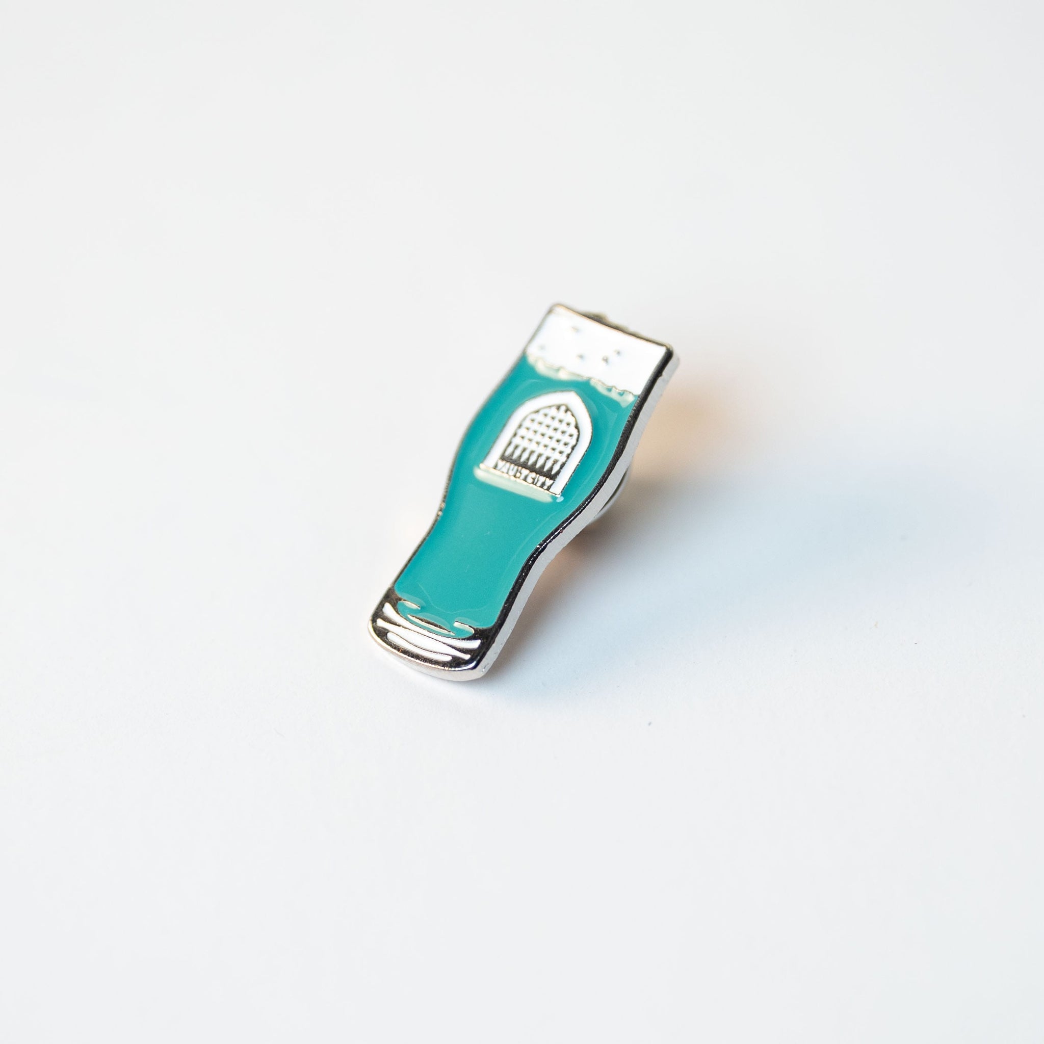 Vault City Blue Pint Pin Badge